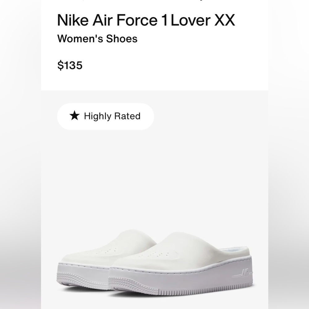 NWOT Nike Air Force 1 Lover XX Size 6.5. Fits like Size 6